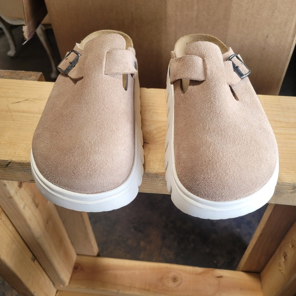 Birkenstock Papilio Sandals Womens US 6 EU37 Tan Slip On Mule Clogs - Picture 5 of 7